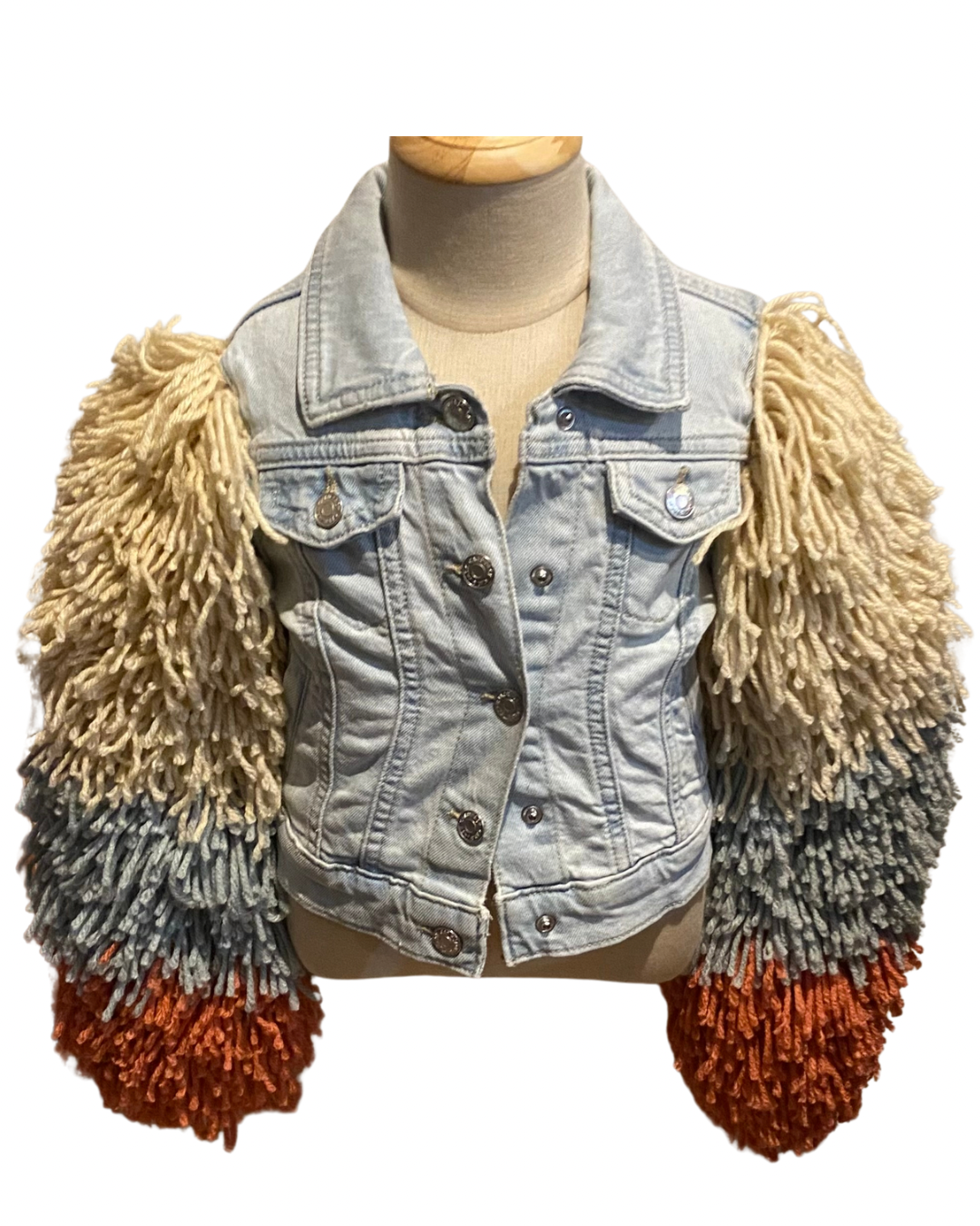 Peony shaggy Jean jacket