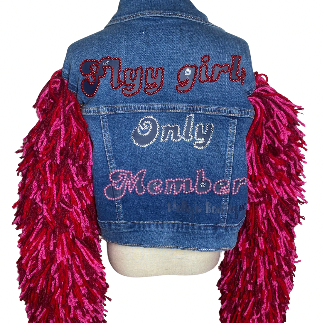 Luv me down shaggy jean jacket