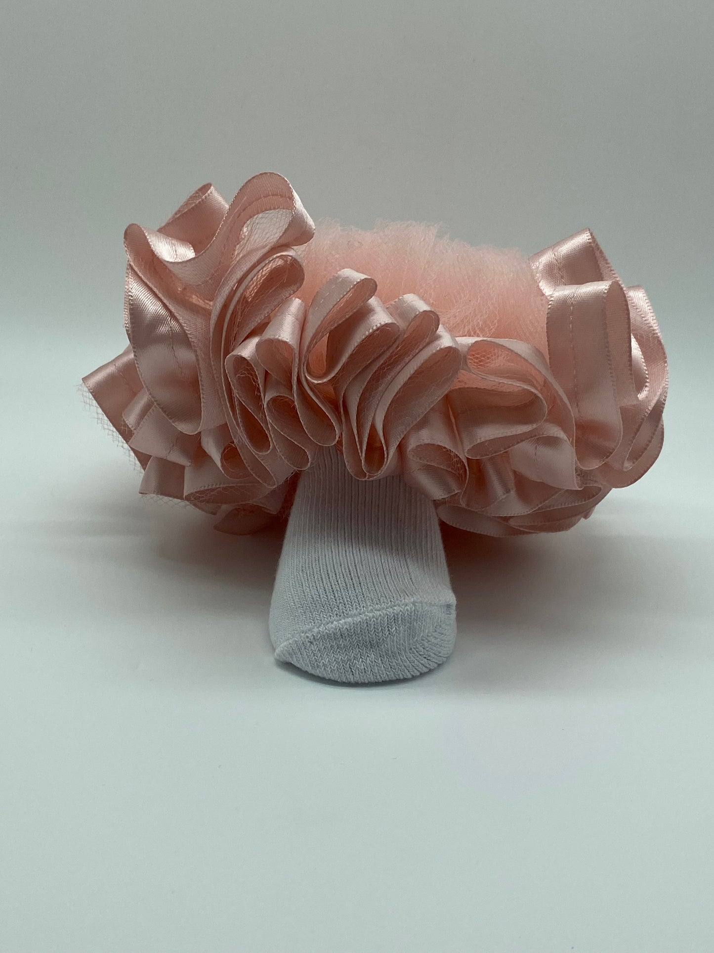Blush pink ruffle socks