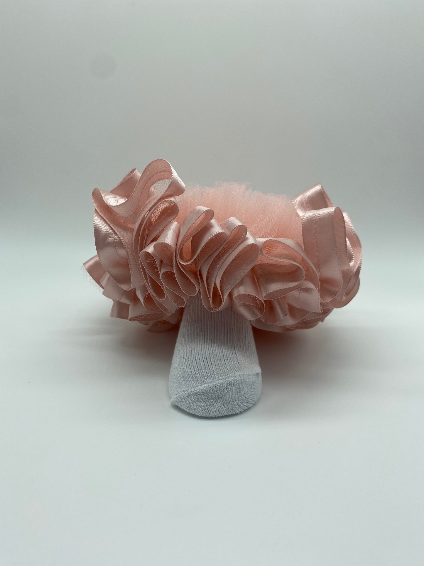 Blush pink ruffle socks