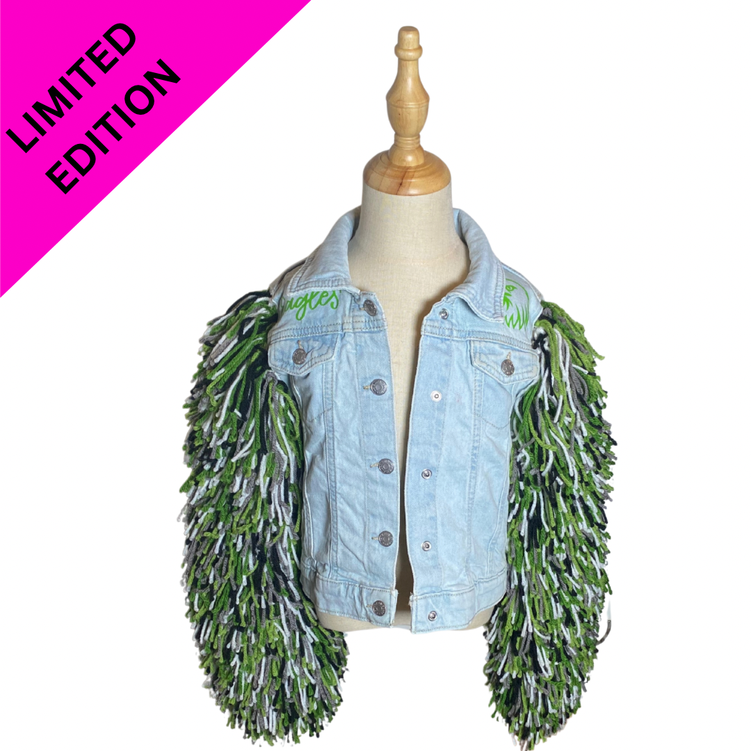 Go eagles shaggy Jean jacket