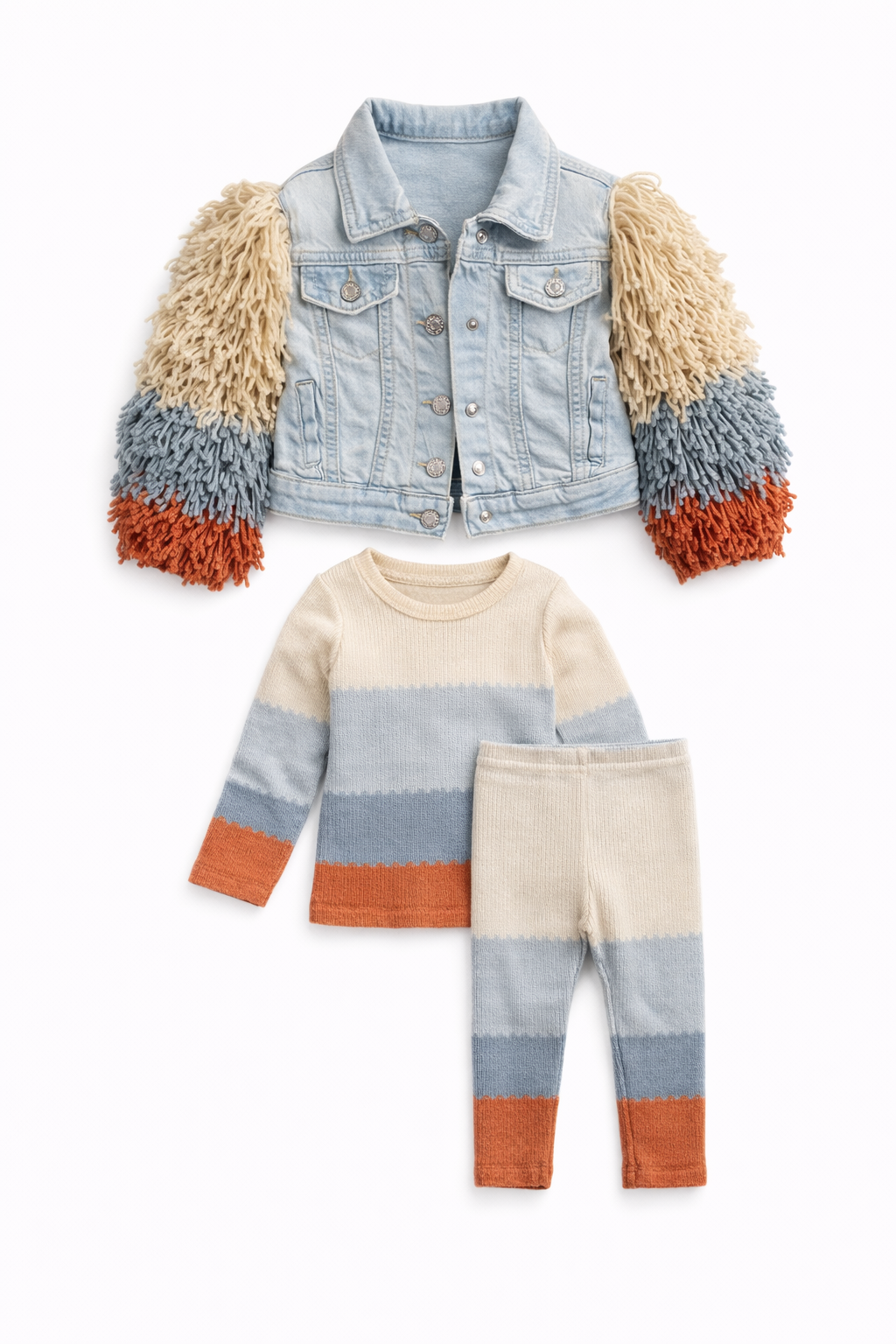 Peony shaggy Jean jacket