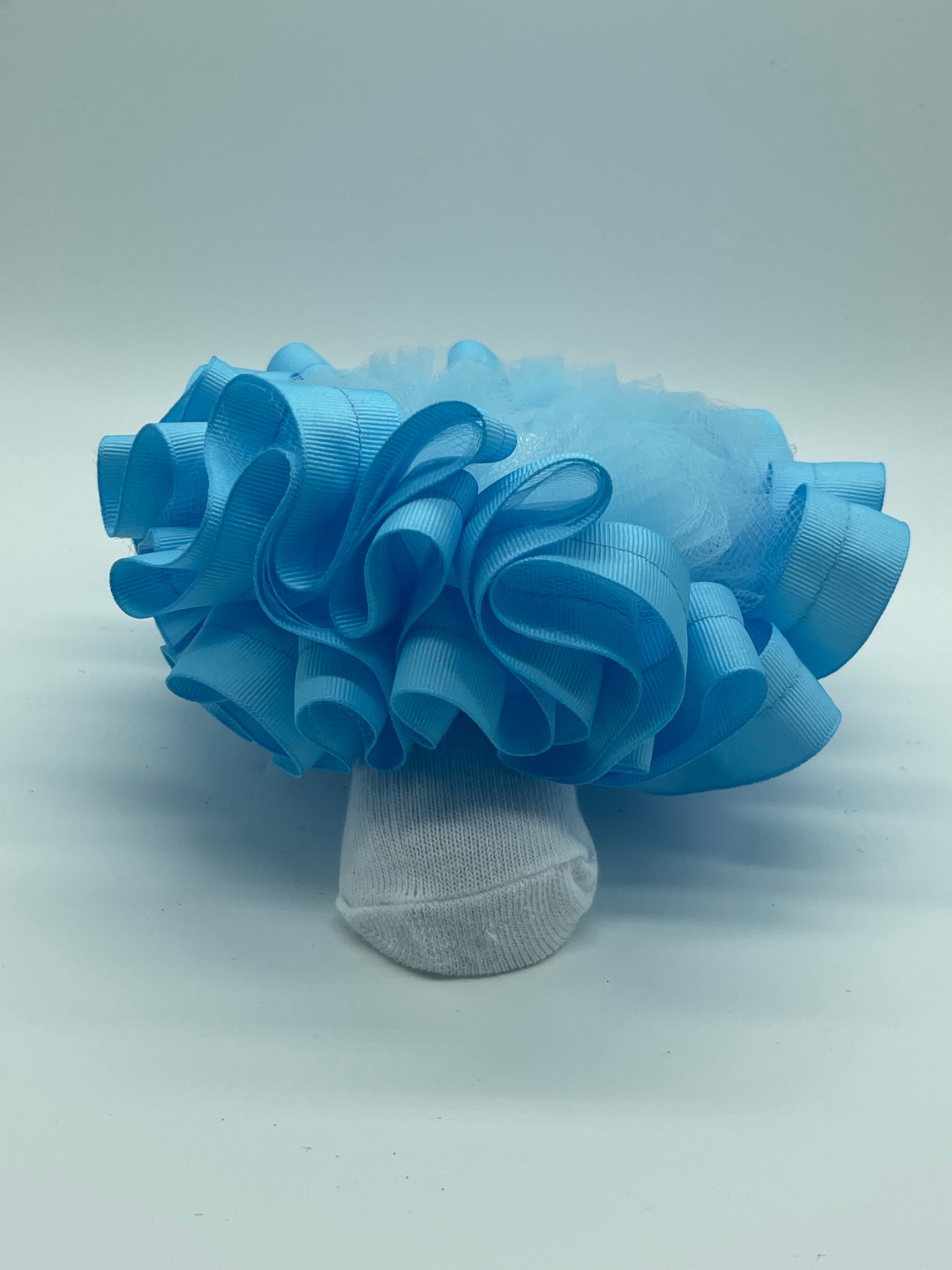 Sky blue ruffle socks