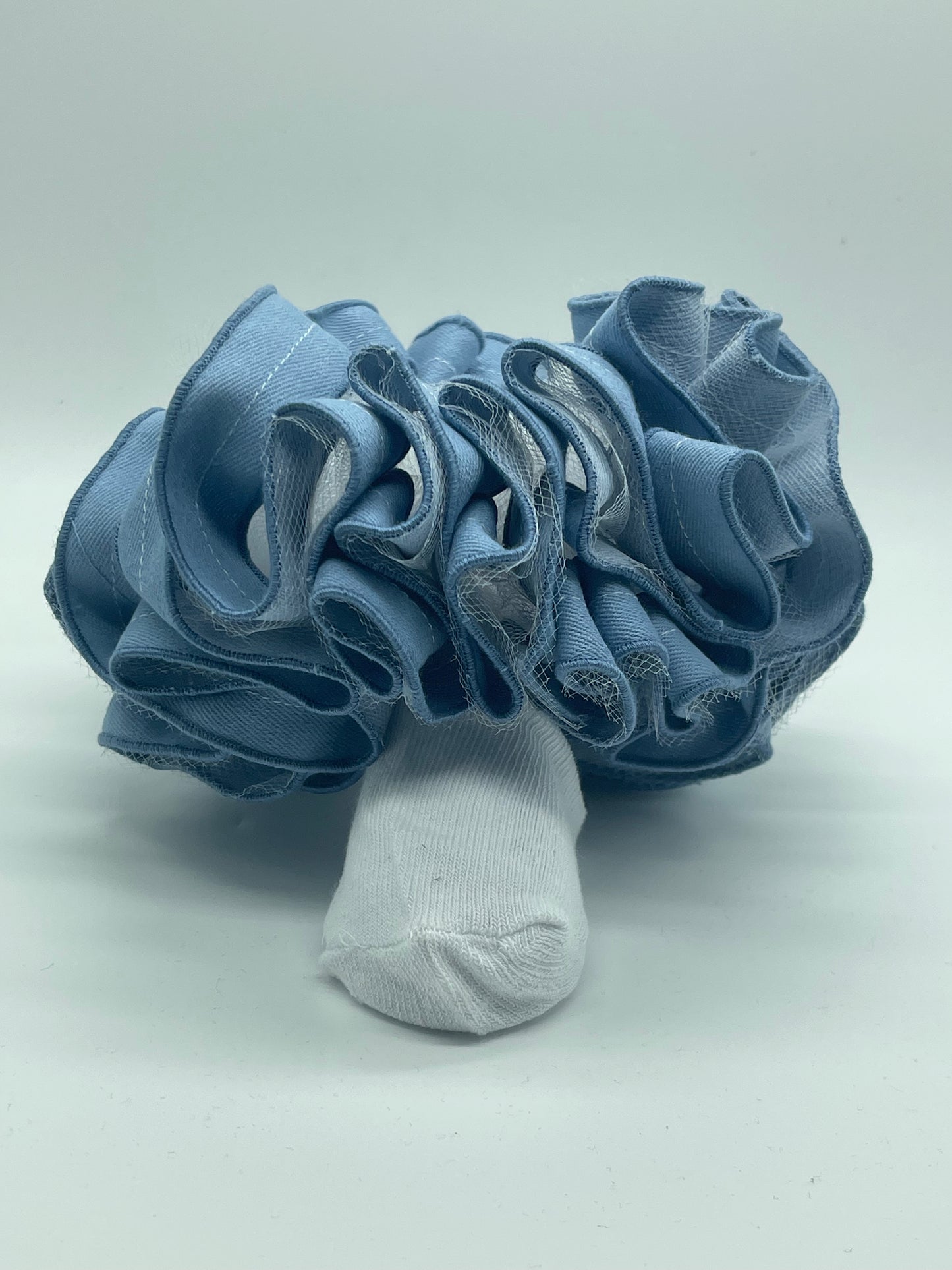 Denim ruffle socks