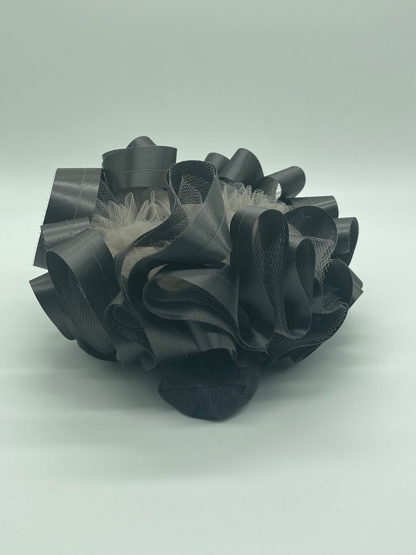 Dark gray ruffle socks