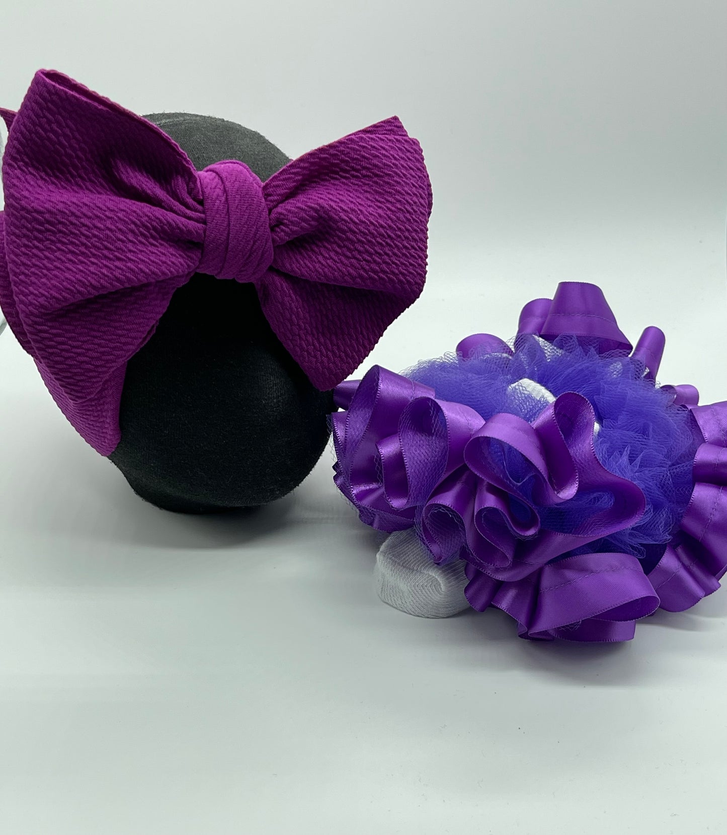 Purple ruffle socks