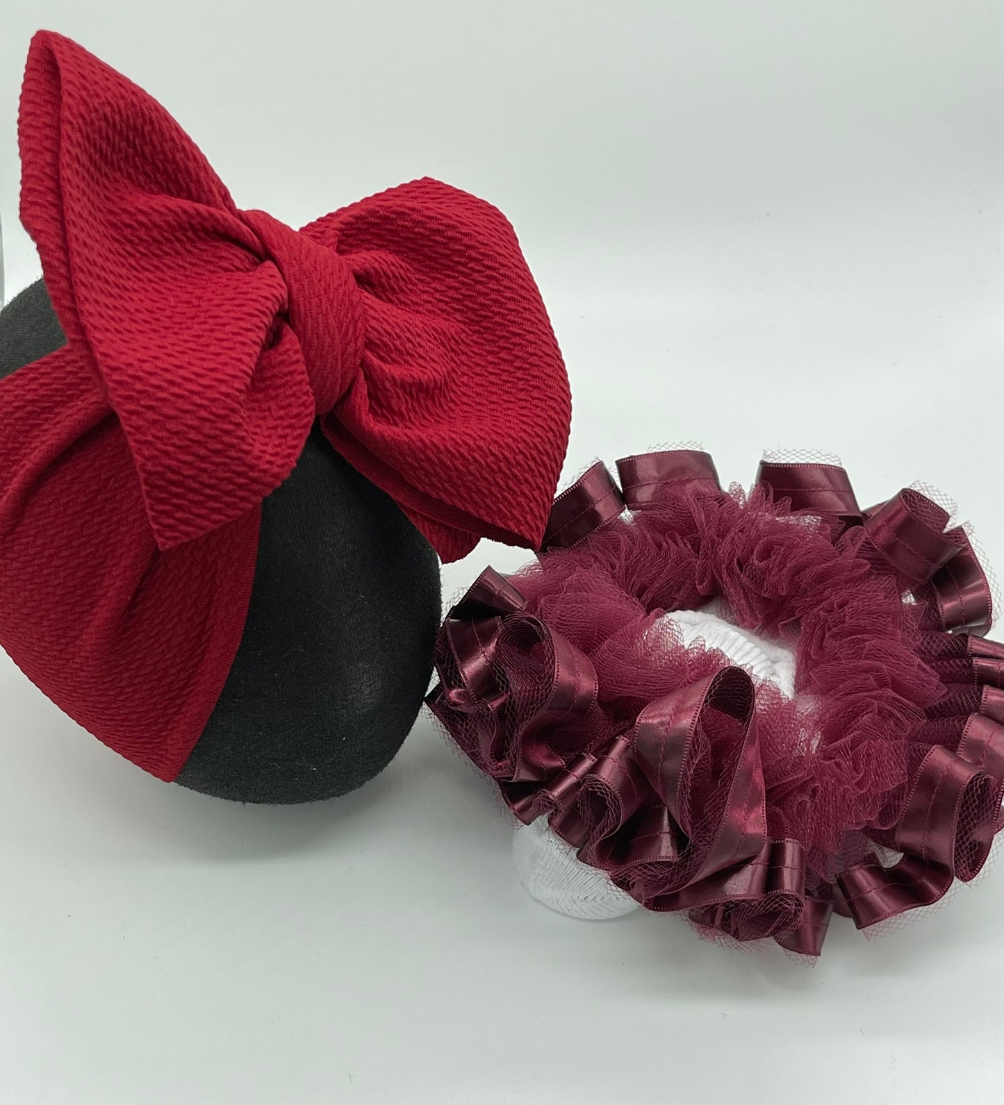 Burgundy Ruffle Socks