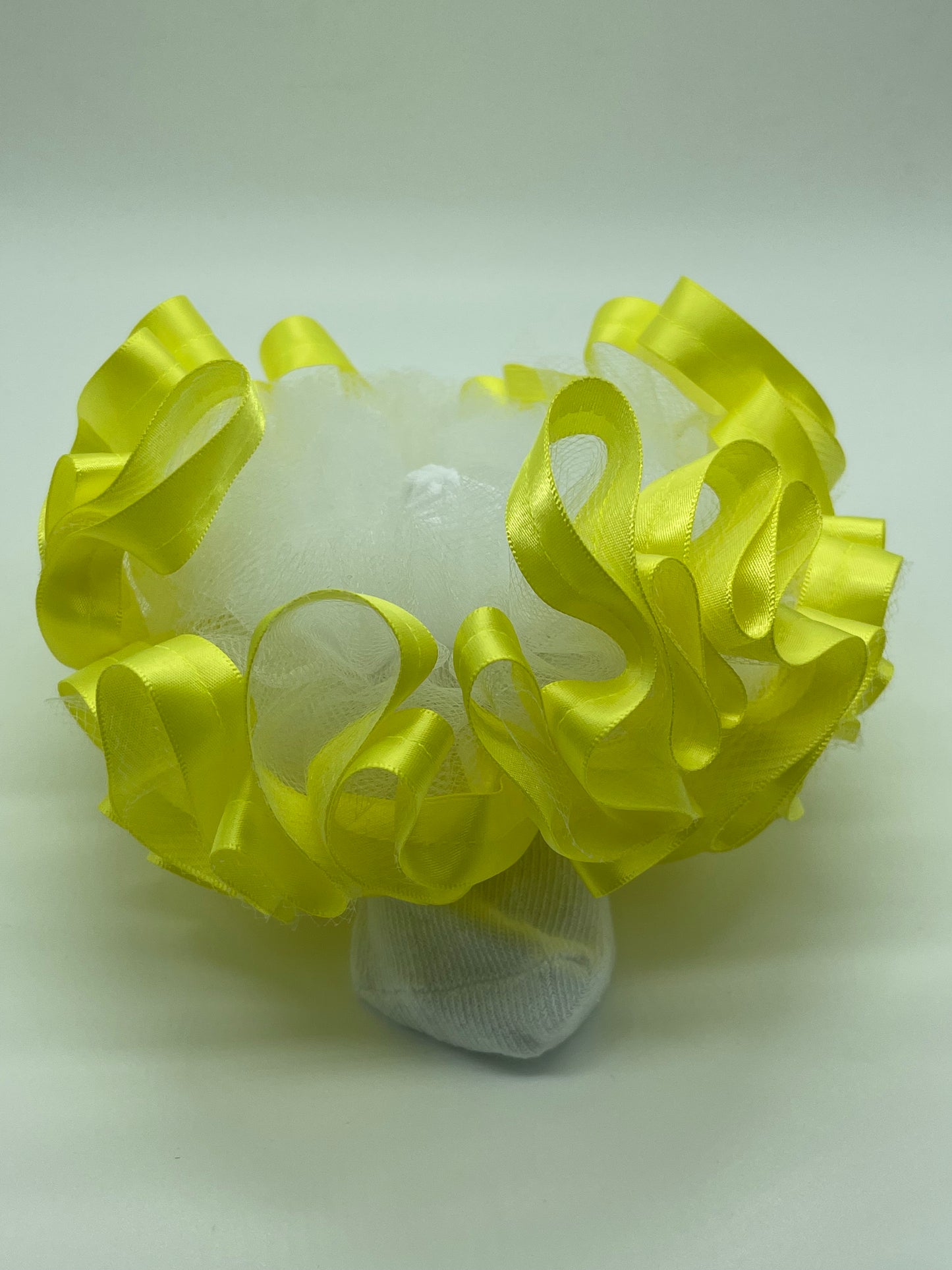 Neon lemon ruffle socks