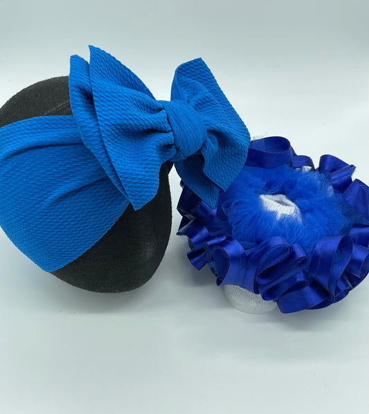 Royal Blue Ruffle socks