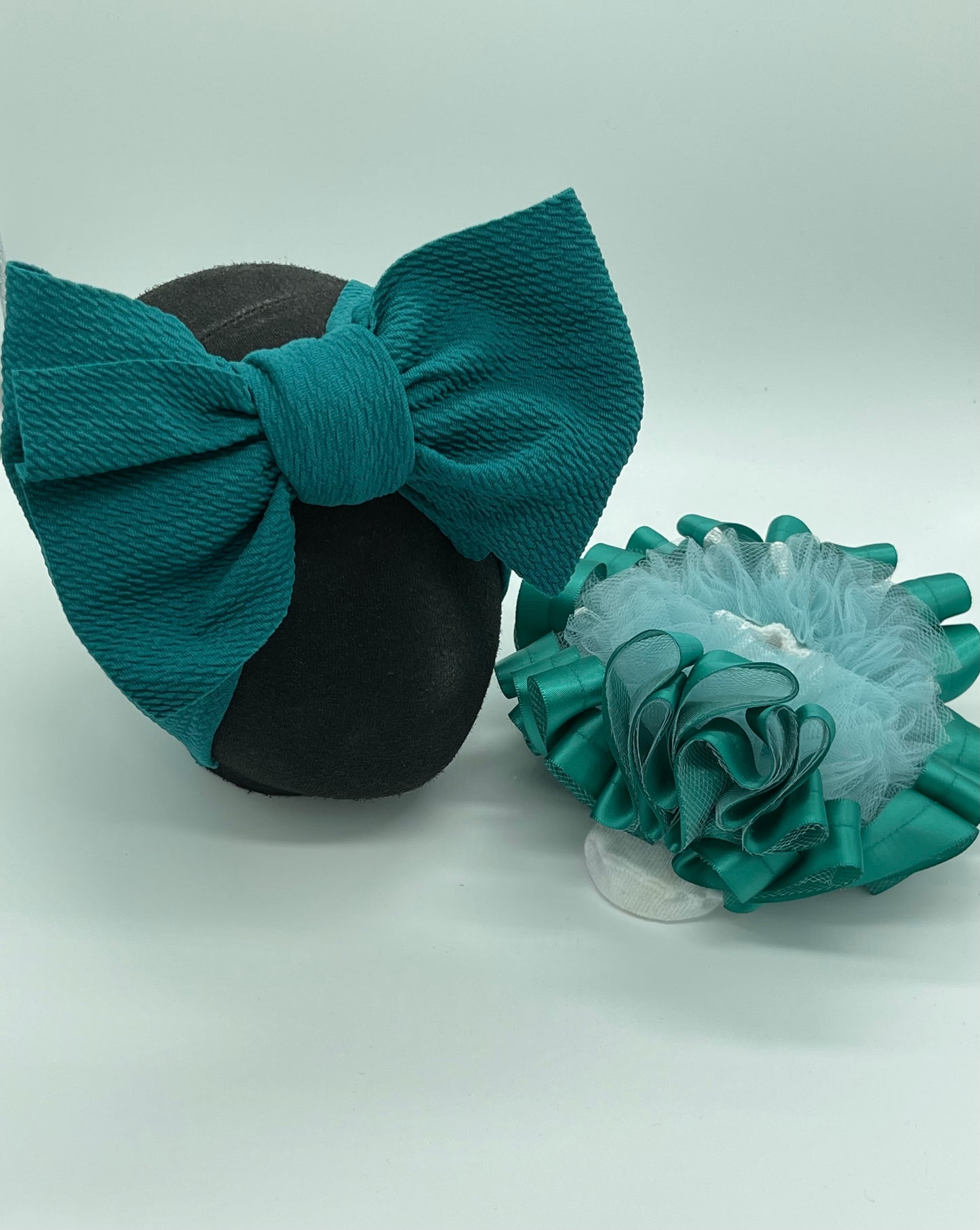Teal ruffle socks