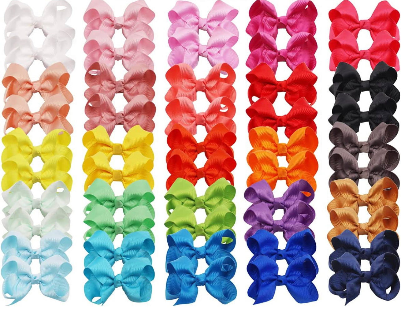3 inch hair bow clips