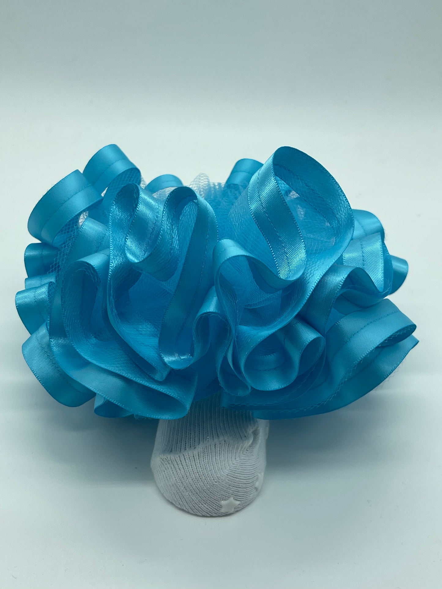 Turquoise Ruffle Socks