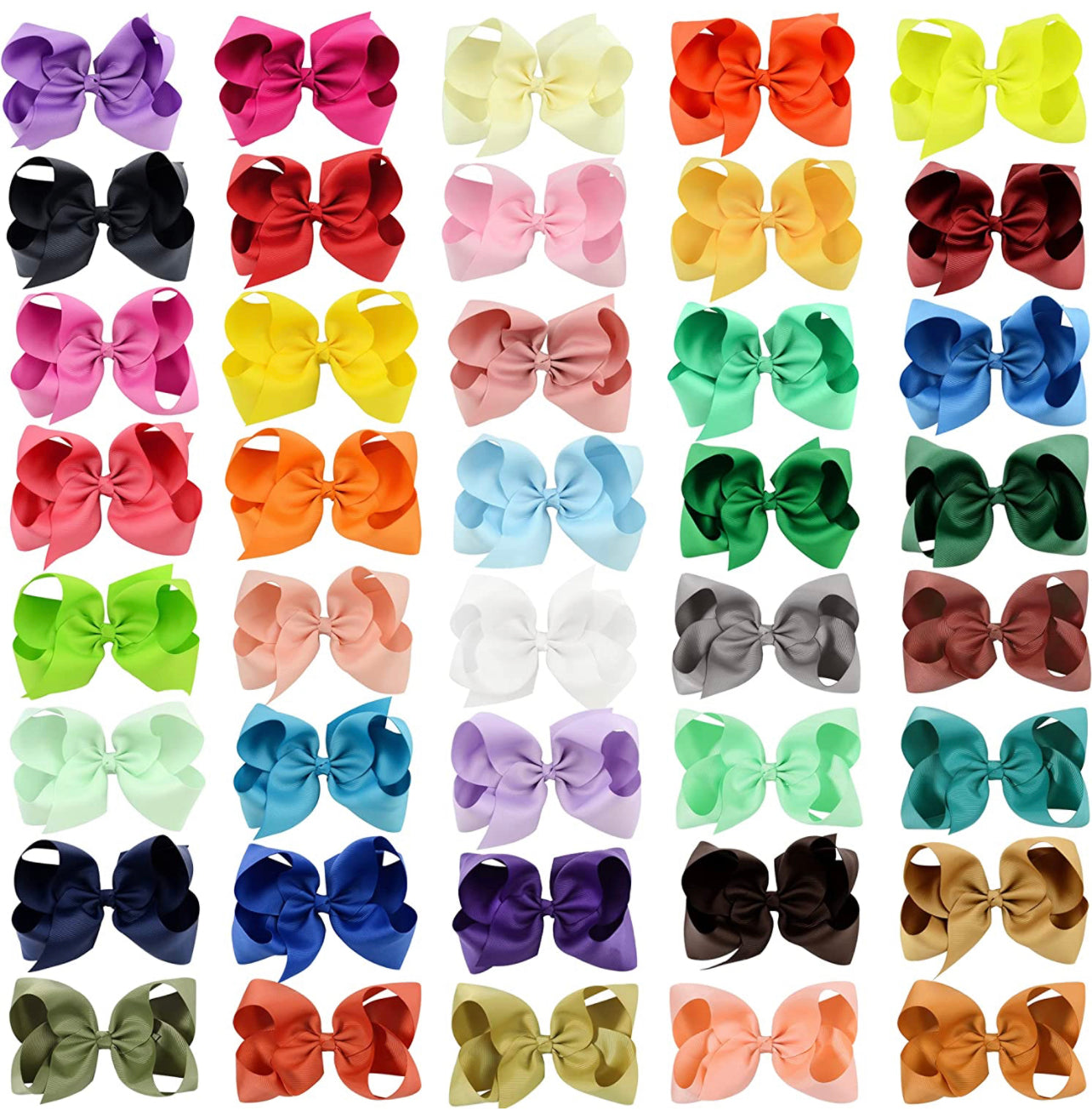 6 inch big bow hair clips