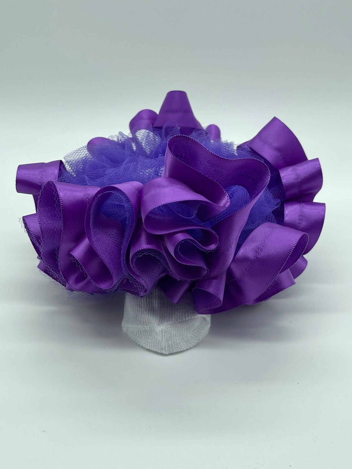 Purple ruffle socks