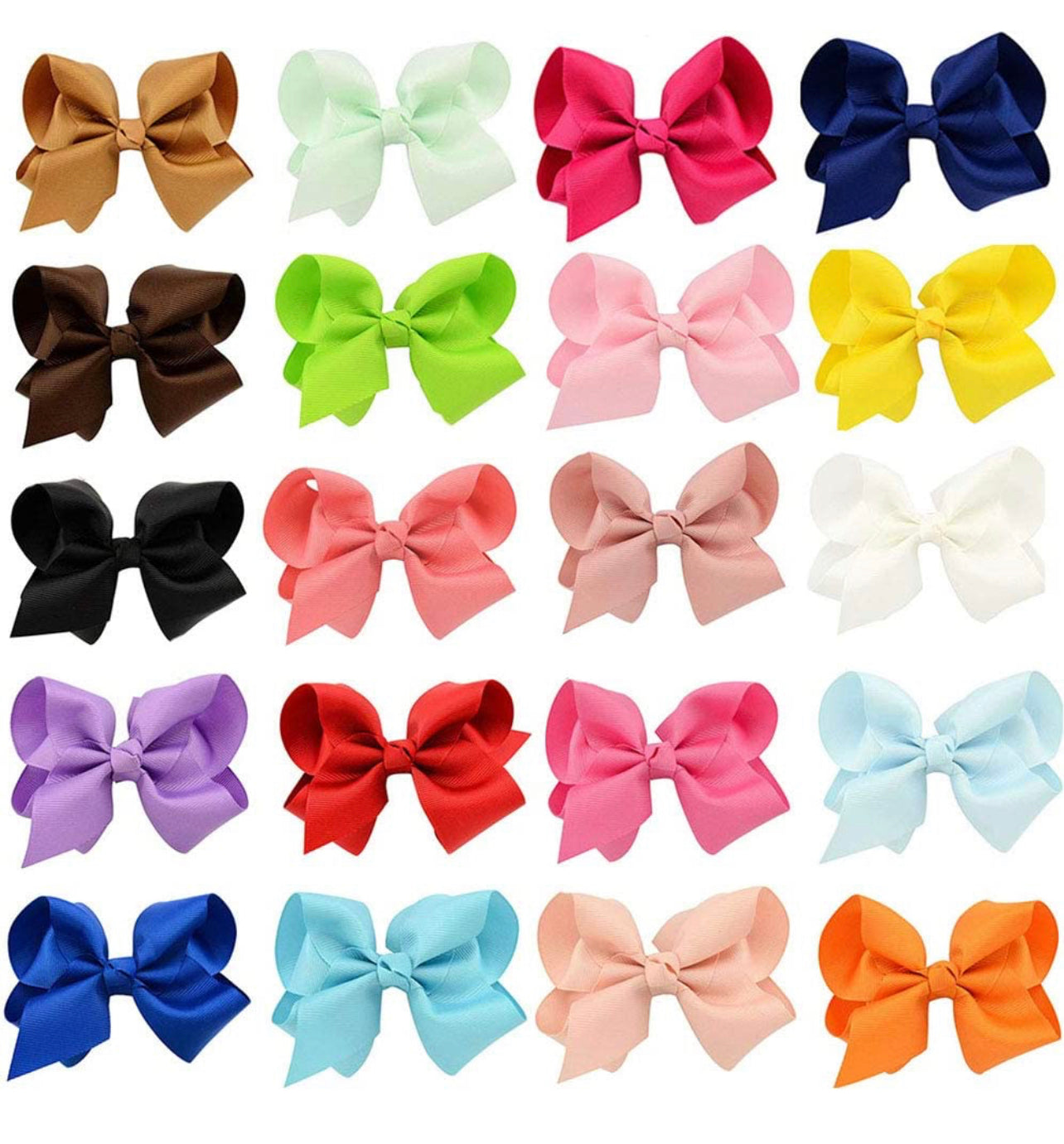4 inch big bow hair clips