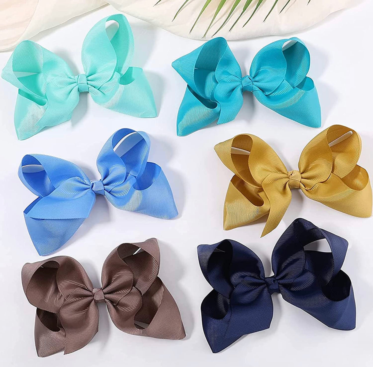 6 inch big bow hair clips