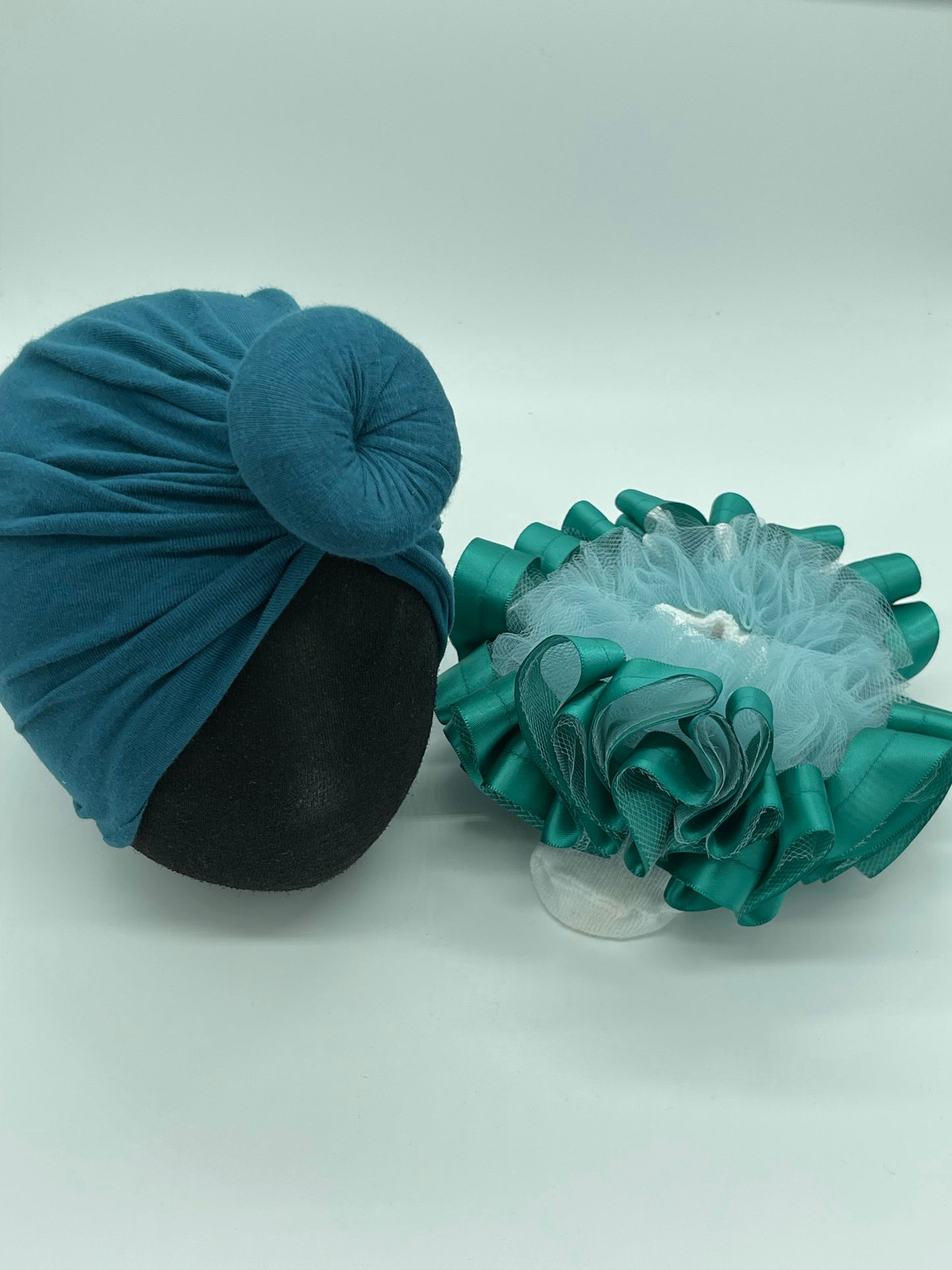 Teal ruffle socks