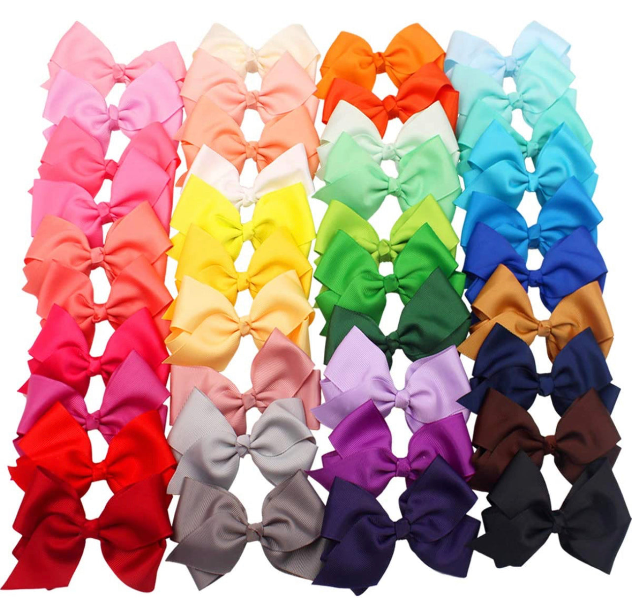 4 inch big bow hair clips