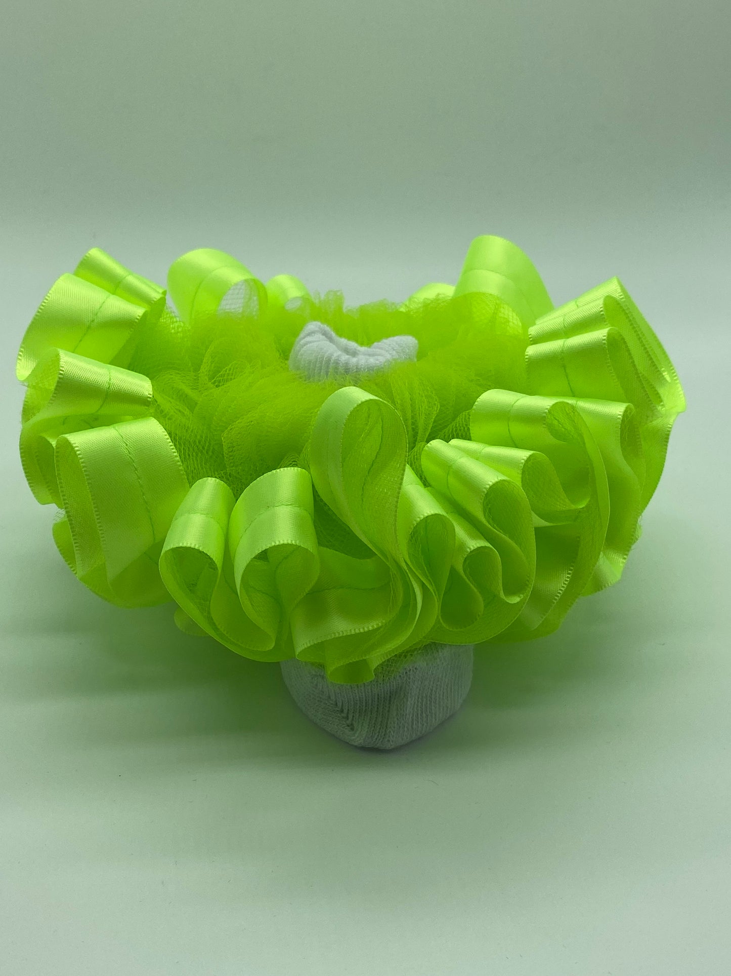 Neon lime ruffle socks