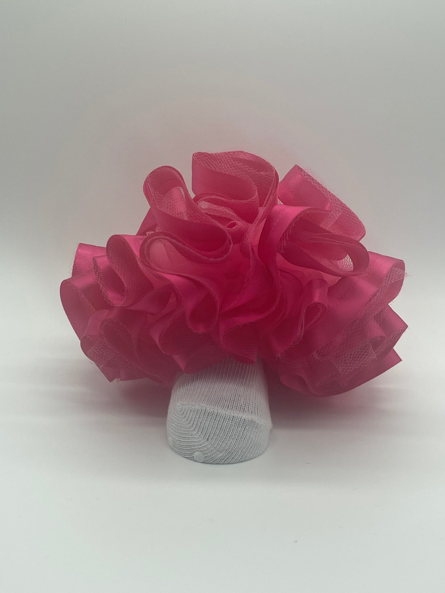 Shocking pink Ruffle socks