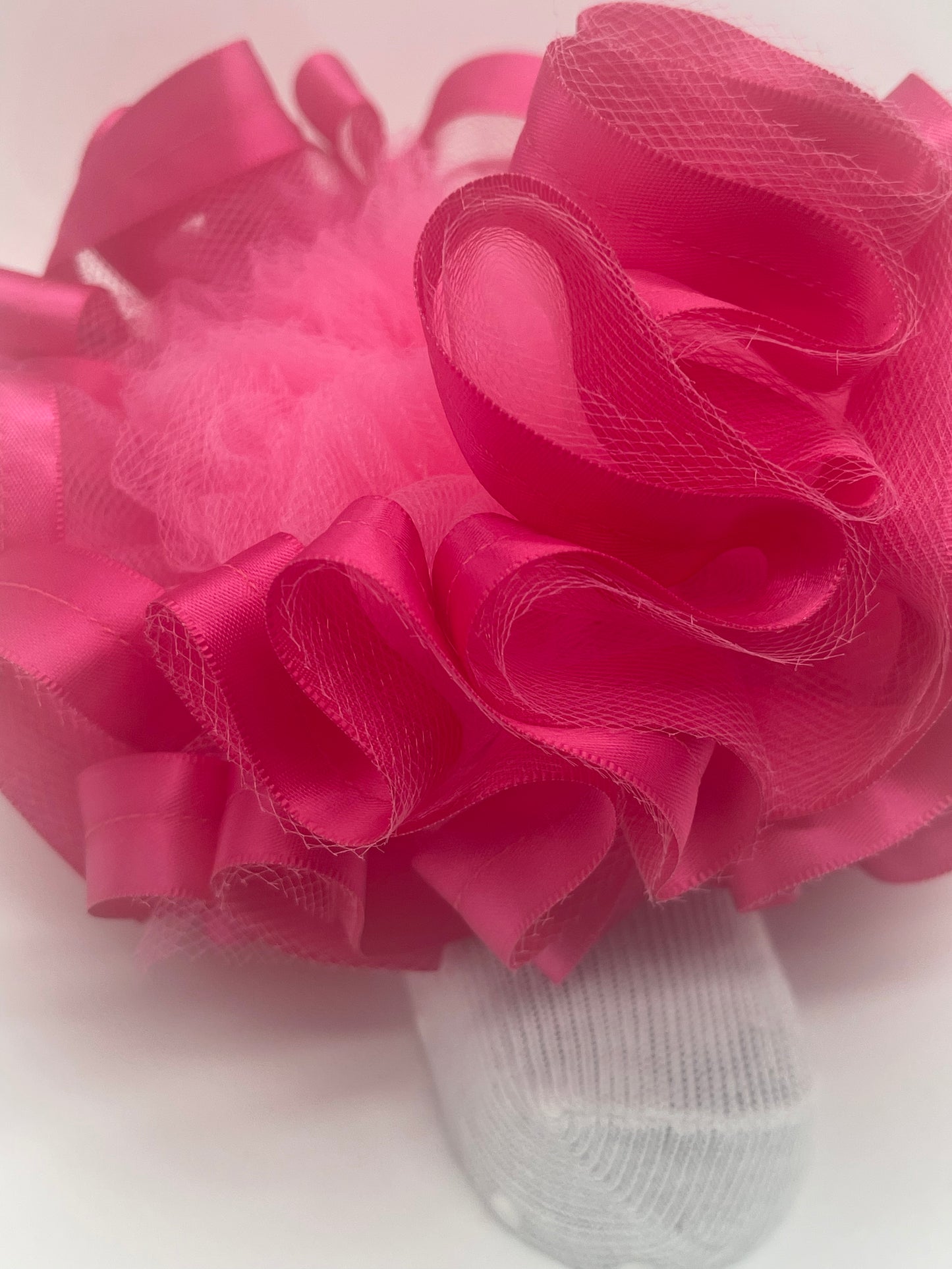 Shocking pink Ruffle socks