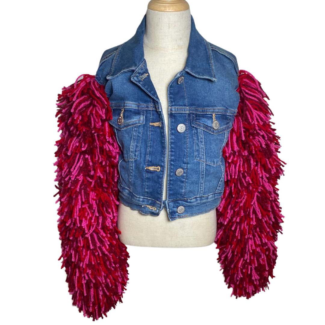 Luv me down shaggy jean jacket