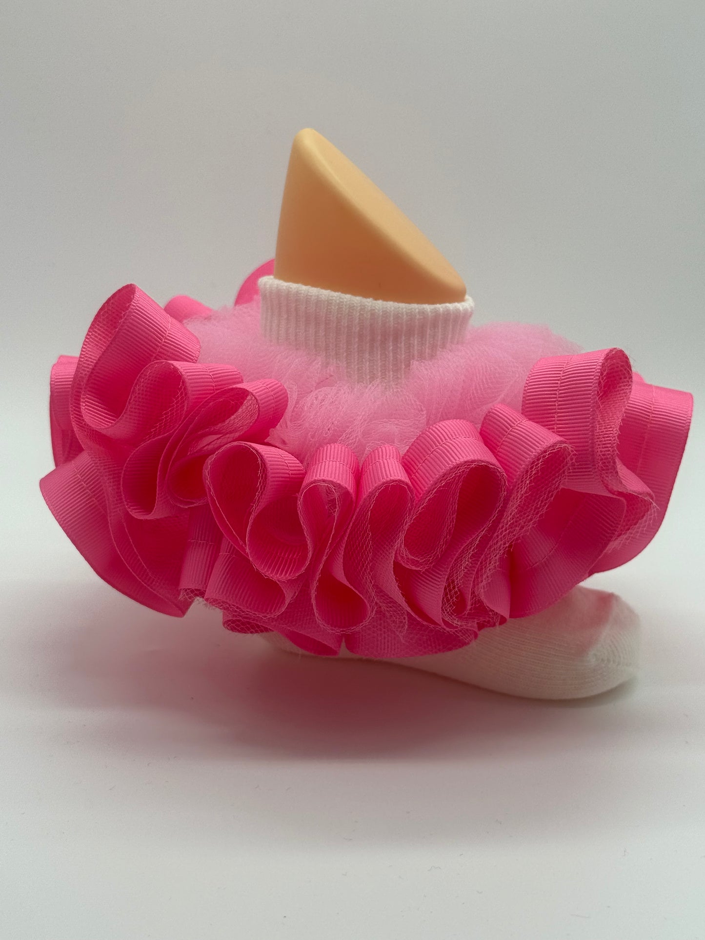 Hot pink ruffle socks