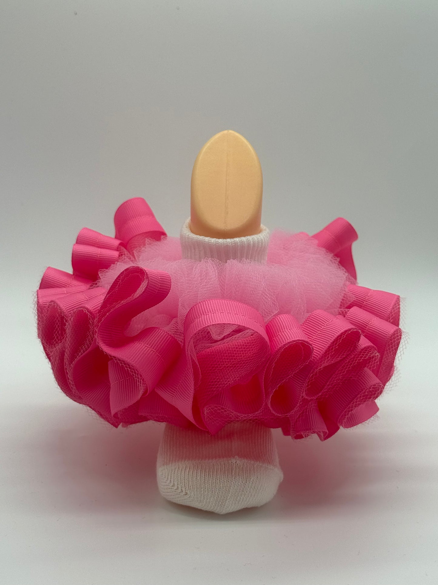 Hot pink ruffle socks