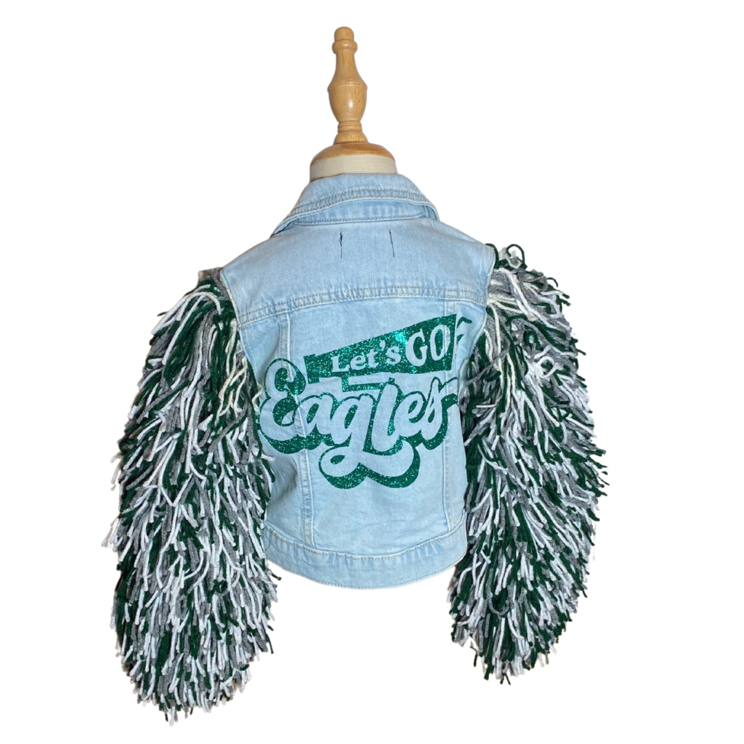 Go birds shaggy Jean jacket