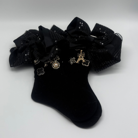 Black and gold junk socks