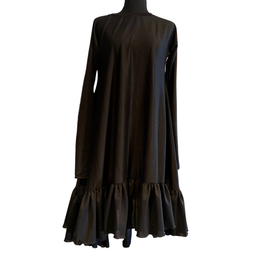 Jersey knit ruffle tunic