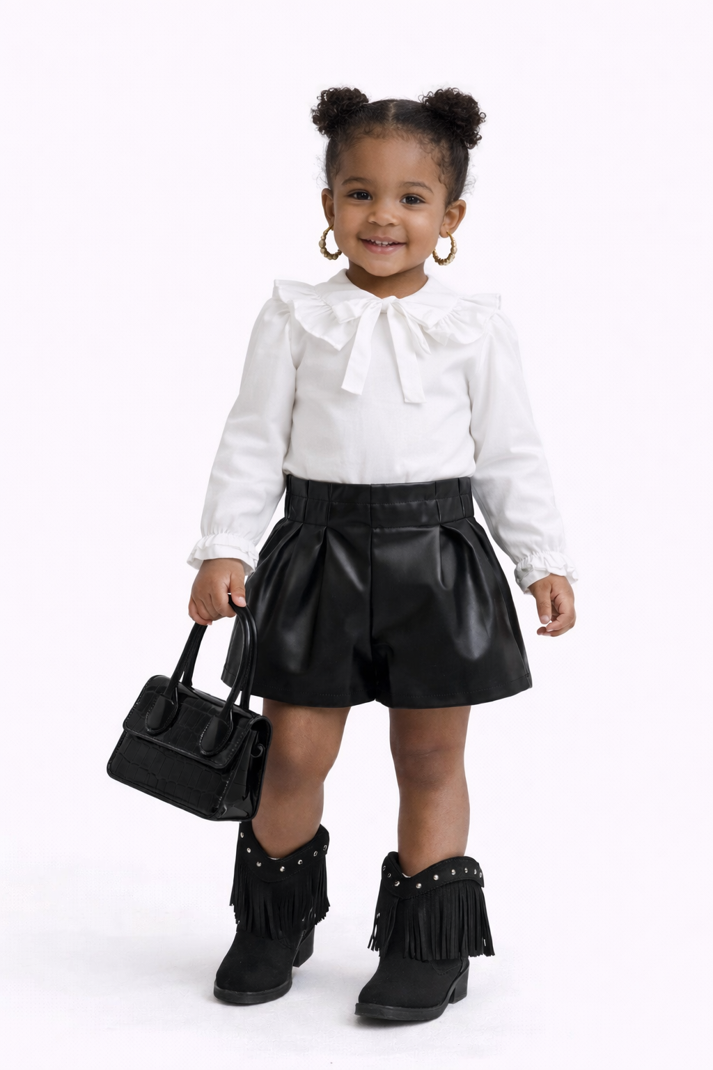 Nalayah leather shorts