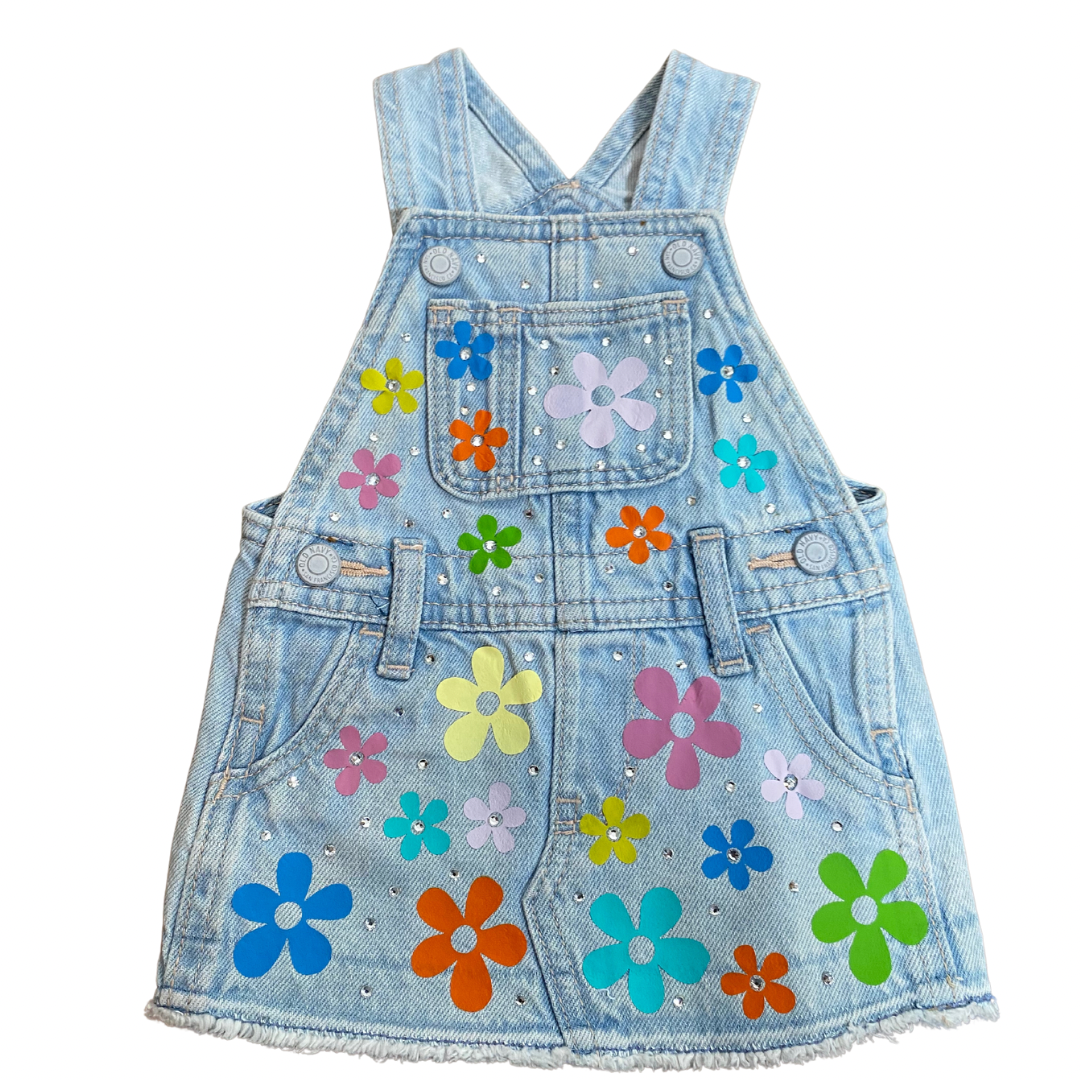 Denim x Flower dress