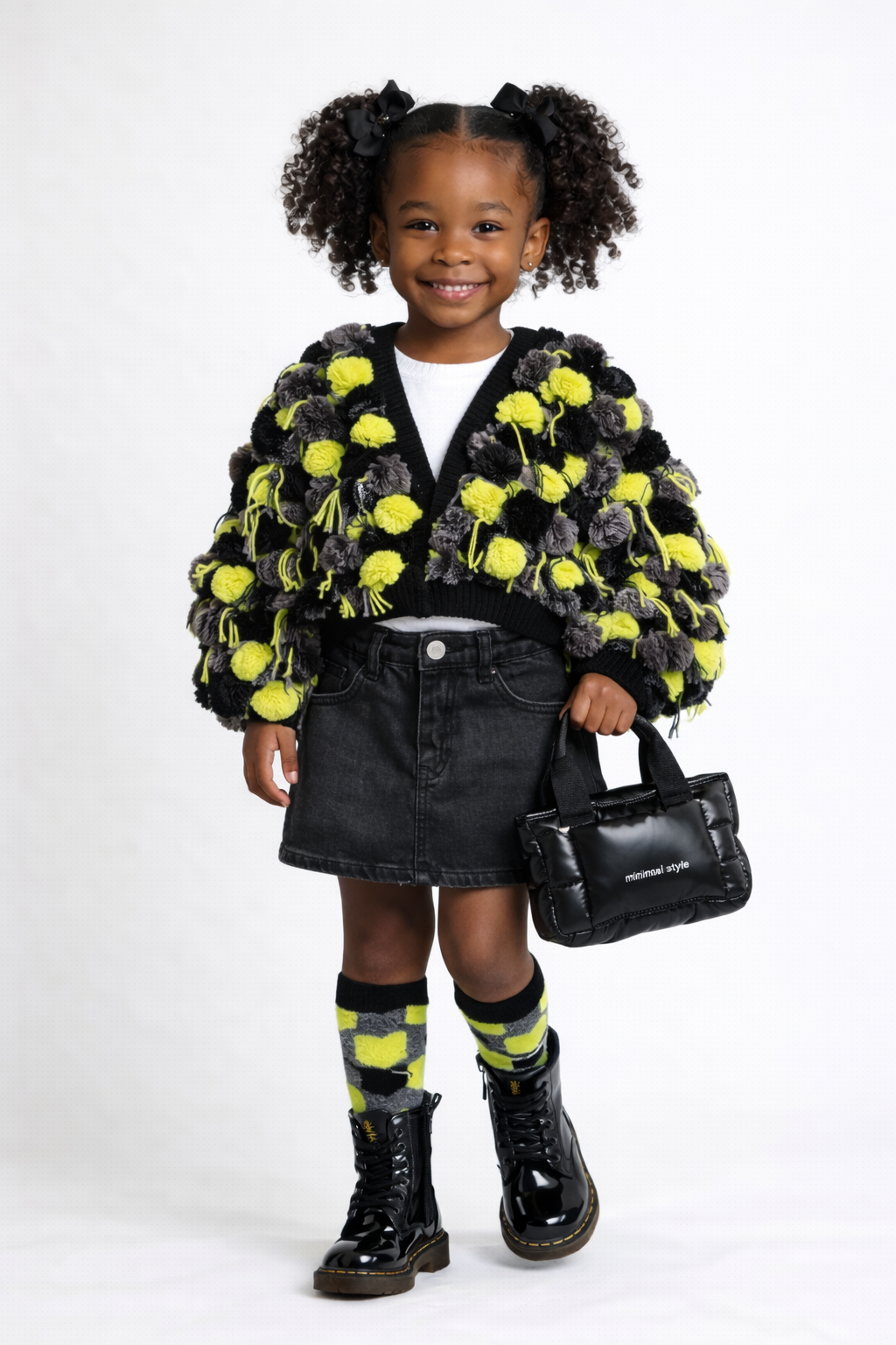 Caution Pompom cardigan