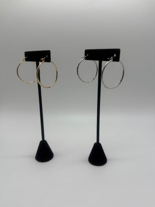 Plain hoop earrings