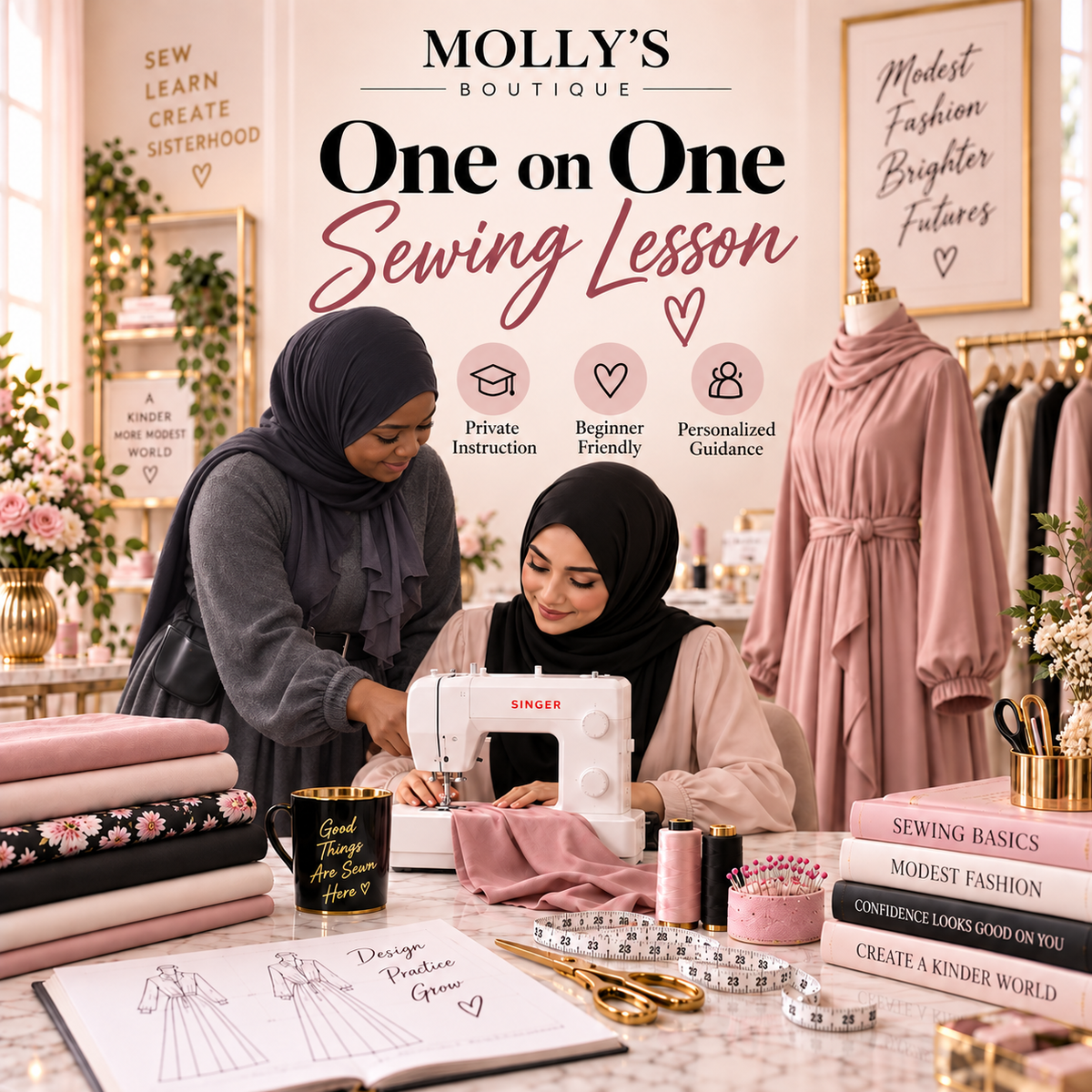 One on One sewing lessons