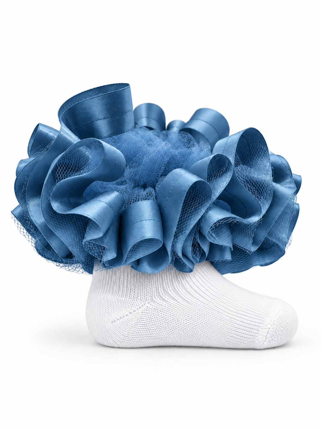 Smoke blue Ruffle Socks