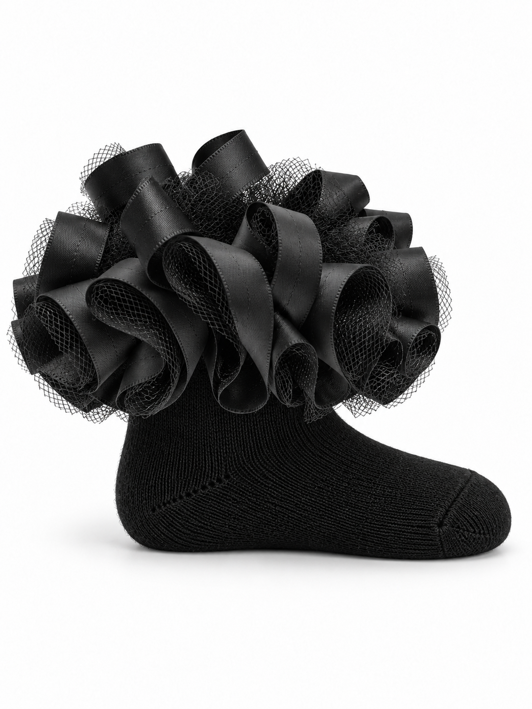 Black Ruffle Socks