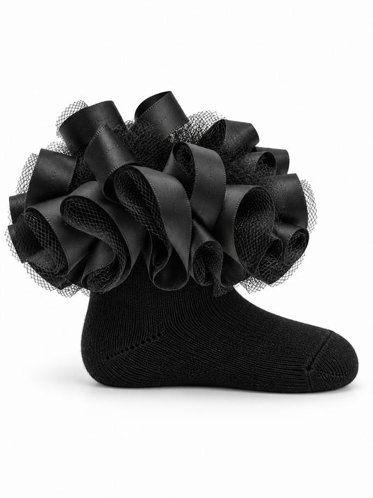 Black Ruffle Socks
