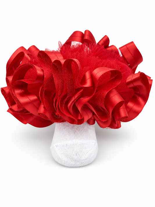 Red Ruffle Socks