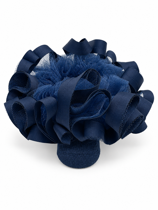 Navy Ruffle Socks