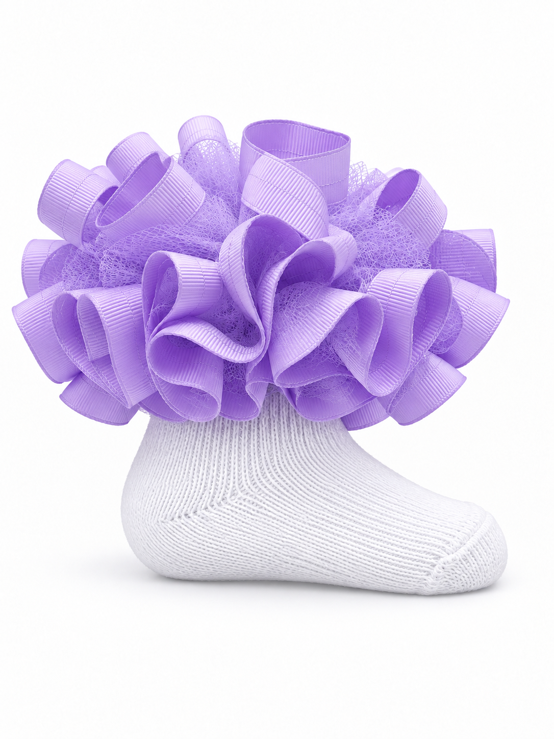 Lavender ruffle socks