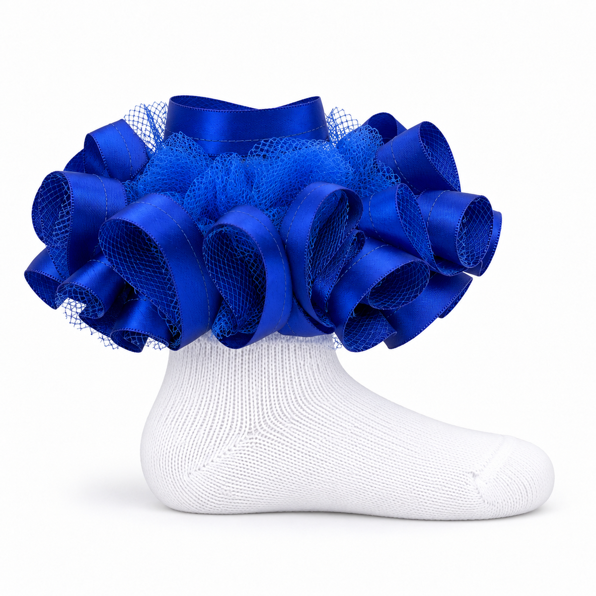 Royal Blue Ruffle socks