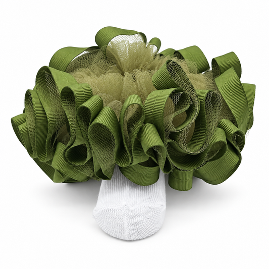 Olive green Ruffle socks