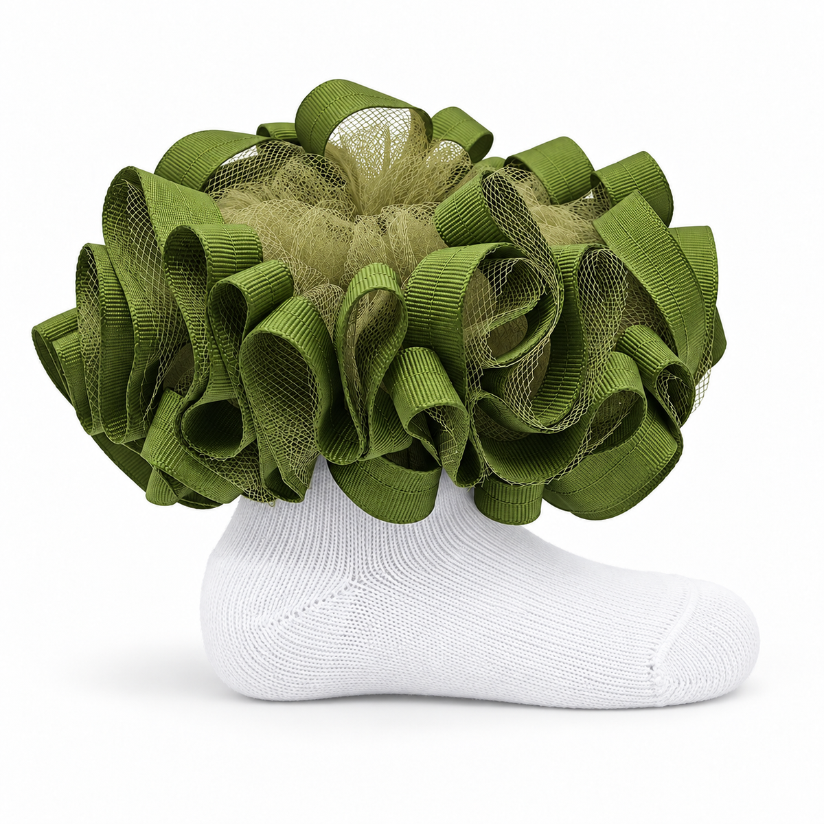 Olive green Ruffle socks