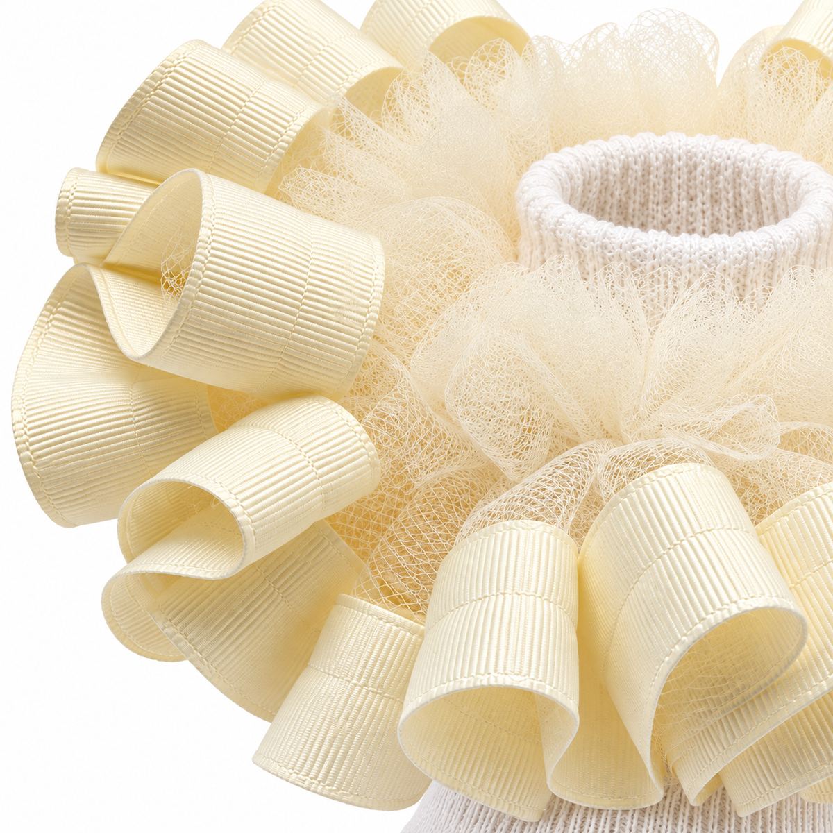 Ivory ruffle socks