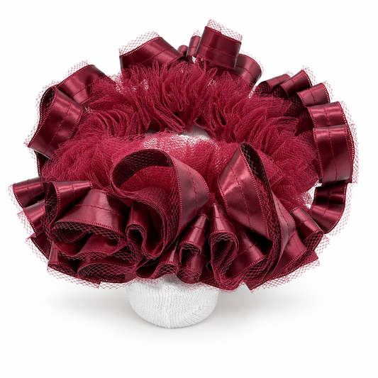 Burgundy Ruffle Socks