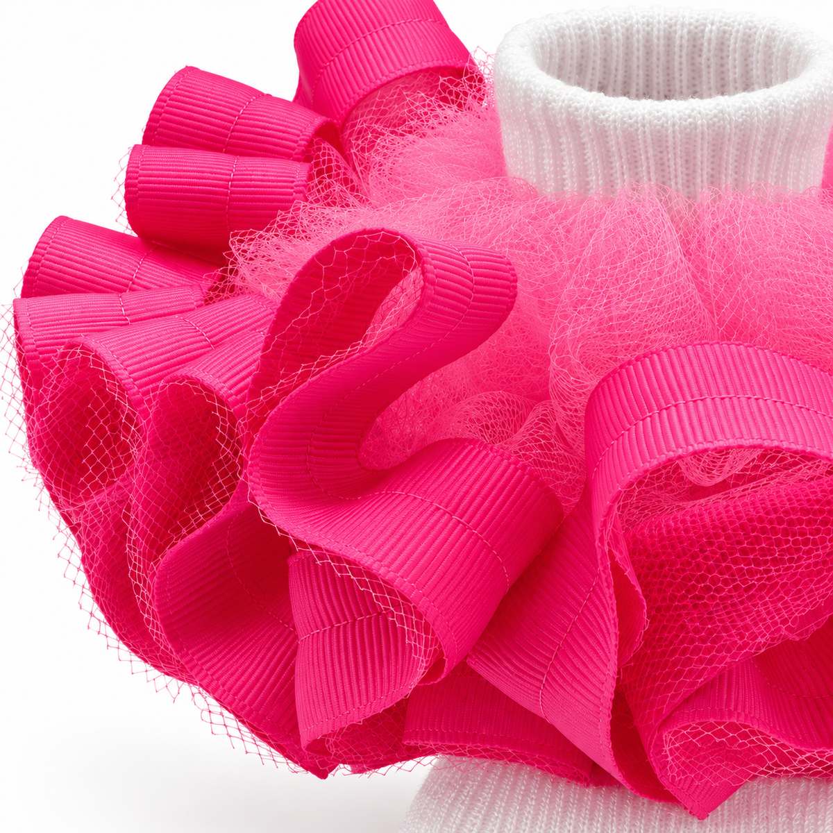 Hot pink ruffle socks