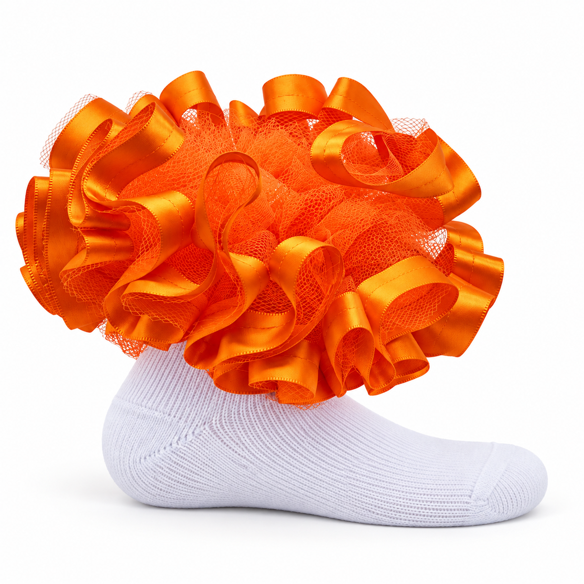 Orange Ruffle socks