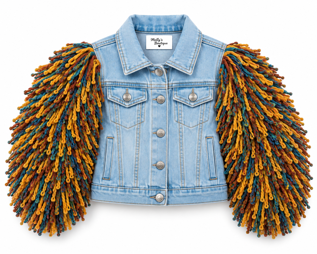 Autumn Glow Shaggy Denim Jacket